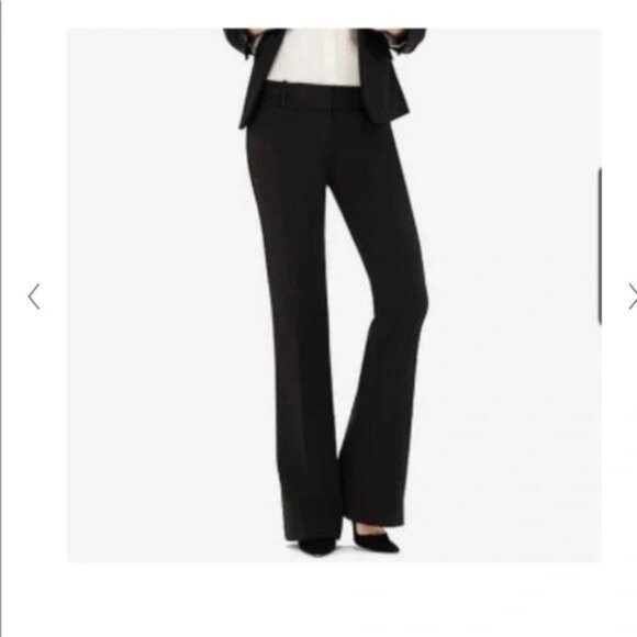 The Limited Drew Fit Career Wide Leg Flare Black Dress Pants Size 12 Long - Picture 1 of 8